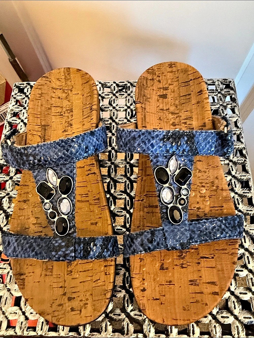 Vionic  Sandal Blue & Brown us7